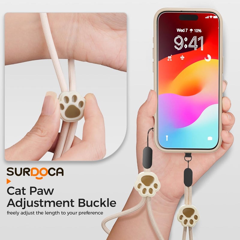 SURDOCA Adjustable Phone Lanyard, Camera Wrist Strap, Nylon Wrist Lanyard Wristlet, Anti Theft Phone Strap, Lanyard for Earphone, USB Flash Drive, ID Name Tag Badge - Image 3